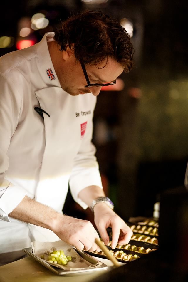 Benjamin Orpwood preparing food